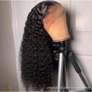 Lace Frontal Human Hair Wigs for Black Women wholesale Remy Brazilian Curly Lace Front Wig Pre-Plucked With Baby Hair